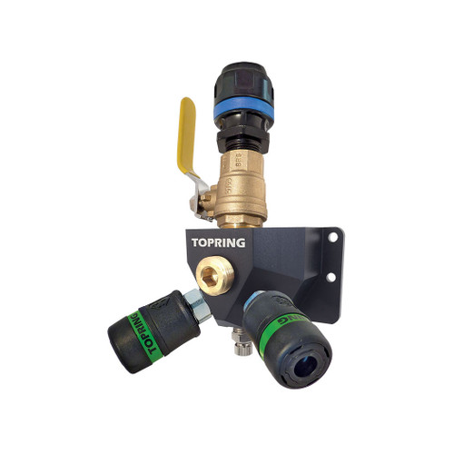 Aluminum Wall Manifold With 2 Ultraflo Quick Couplers for 25 mm S08 | 47T08.466.04