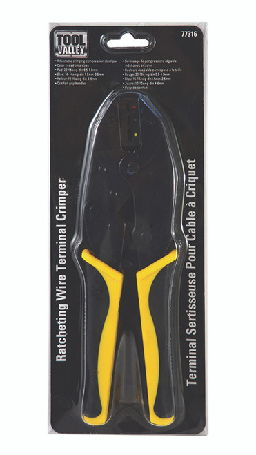 Ratcheting Wire Trminl Crimper Pro Tool - Black Table | TCT77316