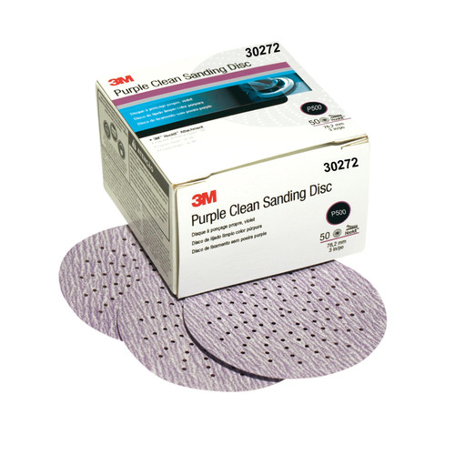 Hookit Purple Clean Sanding Disc 343U, P500 | MMM30272