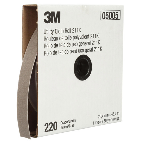 Utility Cloth Roll 211K, 220 J-weight, 1 in x 50 yd, Full-flex | MMM05005