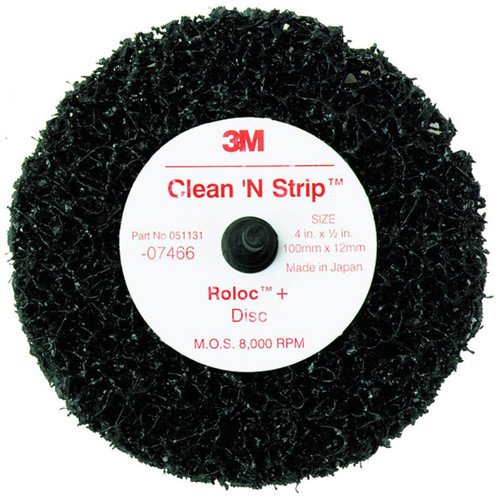 Scotch-Brite Roloc + Clean and Strip Disc 7466, 4 in x 1/2 in, S XCS | MMM07466