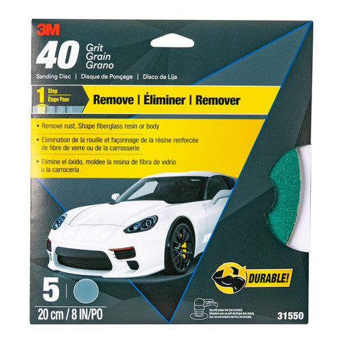 Green Corps Sanding Disc with Stikit Attachment, 8 in, 40 grit | MMM31550