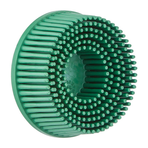Scotch-Brite Roloc Bristle Disc, RD-ZB, 50, TR, Green, 2 in x 5/8 in, Tapered | MMM18730