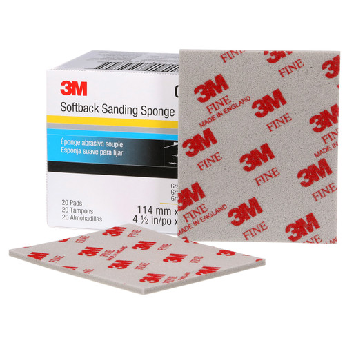 Softback Sanding Sponge, 4 1/2 in x 5 1/2 in (115 mm x 140 mm), Fine | MMM02604