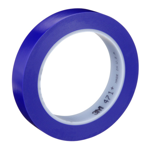 Vinyl Tape 471+, Indigo, 3/4 in x 36 yd, 5.3 mil, Individually Wrapped Conveniently Packaged | MMM06409