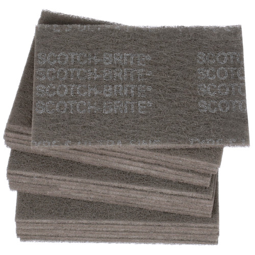 Scotch-Brite Hand Pad, Ultra Fine, Gray, 6 in x 9 in | MMM07448