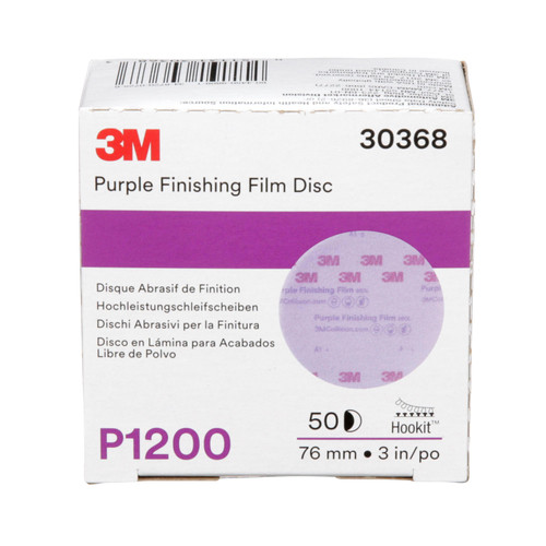 Hookit Purple Finishing Film Abrasive Disc 260L, 3 in, P1200 | MMM30368