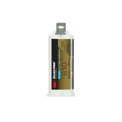 Scotch-Weld Low Odor Acrylic Adhesive DP810, Tan, 48.5 mL Duo-Pak | MMMDP810-1.64OZ-TAN