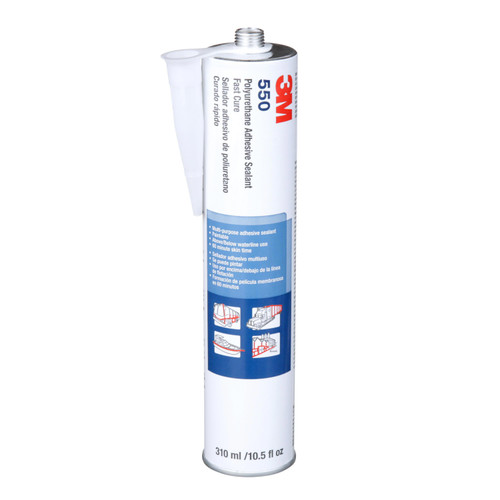 Polyurethane Adhesive Sealant 550FC, Fast Cure, White, 310 mL Cartridge | MMM62526552302