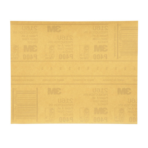Gold Abrasive Sheet, P400 grade, 9 in x 11 in | MMM02539