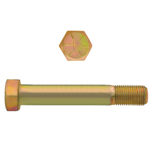 3/8"-24 x 5" Hex Head Cap Screws Grade 8 UNF Zinc-Yellow PT | 105080-506