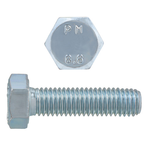 M4-0.70 x 16mm Metric Hex Head Cap Screws Class 8.8 Coarse Zinc DIN933 FT | 105608-139
