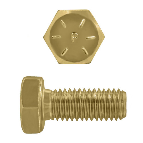 5/16"-18 x 3/4" Hex Head Cap Bolts Grade 8 UNC Zinc-Yellow FT | 105009-043