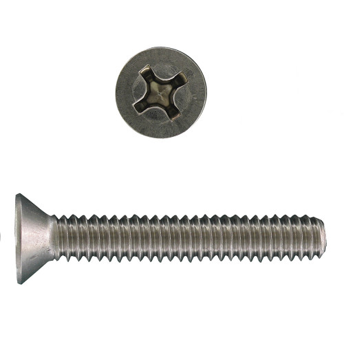 #6-32 x 1/2" Flat Head Phillips Drive Machine Screws 18.8 Stainless | 1055111-087