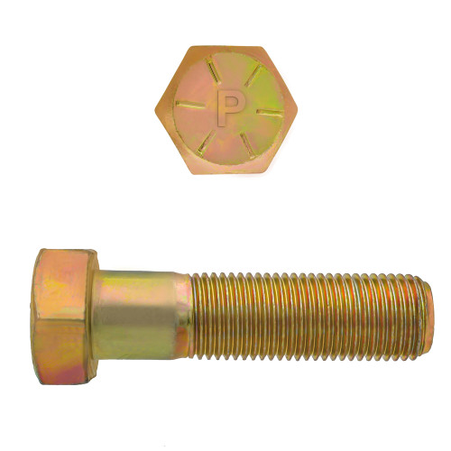 3/8"-24 x 1-1/2" Hex Head Cap Screws Grade 8 UNF Zinc-Yellow PT | 105080-493