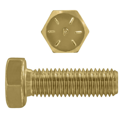 1/2"-13 x 1" Hex Head Cap Bolts Grade 8 UNC Zinc-Yellow FT | 105009-058