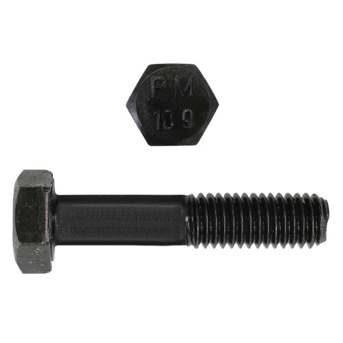M10-1.50 x 60mm Metric Hex Head Cap Bolts Class 10.9 Coarse Bare Metal DIN931 PT | 105612-376