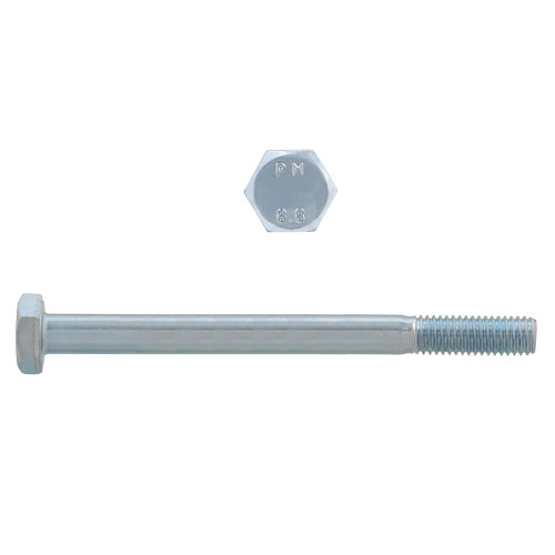 M6-1.00 x 80mm Metric Hex Head Cap Bolts Class 8.8 Coarse Zinc DIN931 PT | 105608-287