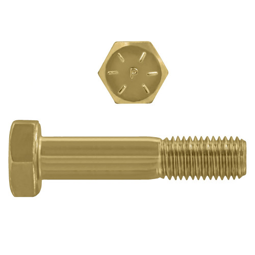 9/16"-12 x 4" Hex Head Cap Bolts Grade 8 UNC Zinc-Yellow PT | 105079-638