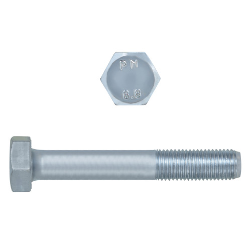 M10-1.25 x 80mm Metric Hex Head Cap Screws Class 8.8 Fine Zinc DIN960 PT | 105609-380