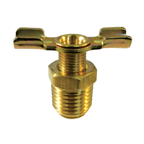 1/4" Drain Cock- EXT Back Seating Brass | 105009-365