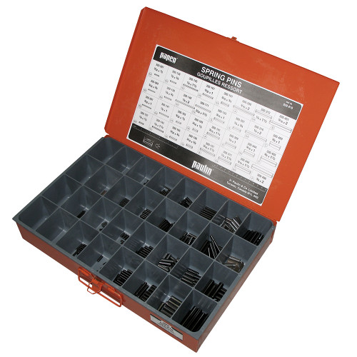 Slotted Spring Pin Assortment - Contains 770 pcs, 32 sizes | 105020-819