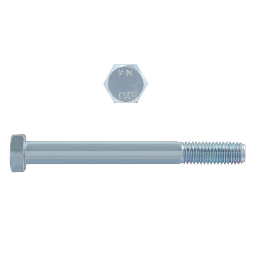 M12-1.75 x 100mm Metric Hex Head Cap Bolts Class 8.8 Coarse Zinc DIN931 PT | 105608-426
