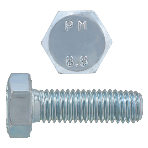 M6-1.00 x 20mm Metric Hex Head Cap Bolts Class 8.8 Coarse Zinc DIN933 FT | 105608-272