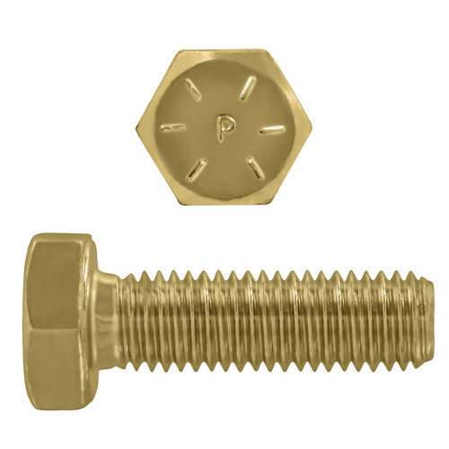 7/16"-14 x 1" Hex Head Cap Bolts Grade 8 UNC Zinc-Yellow FT | 105009-053