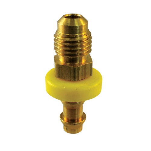 A= 1/4" B= 5/16" Push on- Male inverted flare swivel Brass | 105009-357