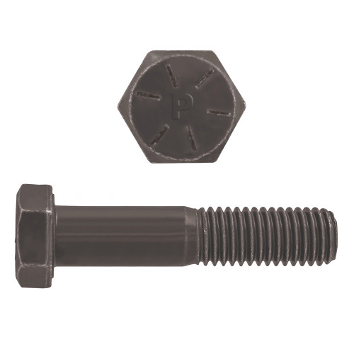 7/16"-14 x 3" Hex Head Cap Bolts Grade 8 UNC Bare Metal PT | 105077-545