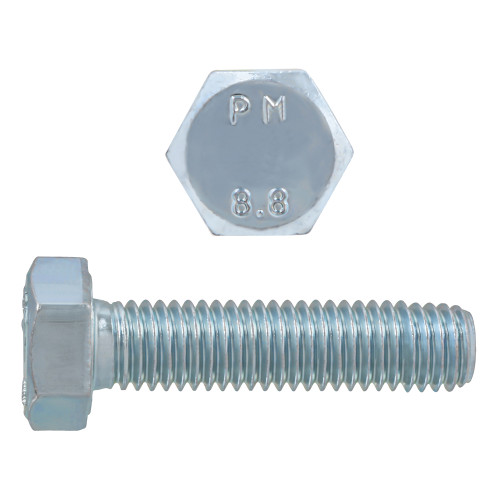 M4-0.70 x 25mm Metric Hex Head Cap Screws Class 8.8 Coarse Zinc DIN933 FT | 105608-143