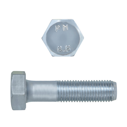 M10-1.25 x 40mm Metric Hex Head Cap Screws Class 8.8 Fine Zinc DIN960 PT | 105609-372