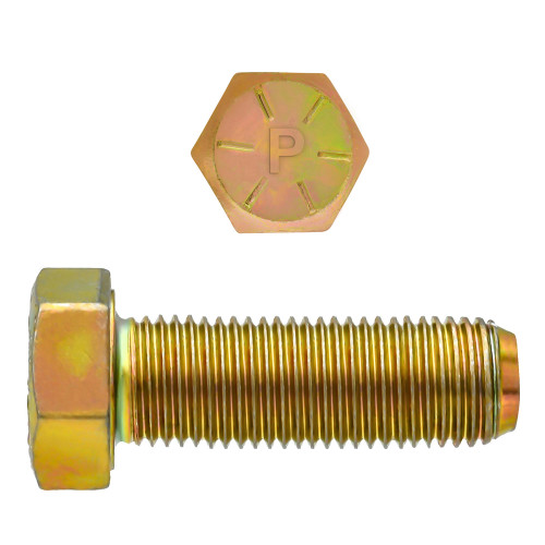 1"-14 x 2-1/2" Hex Head Cap Screws Grade 8 UNF Zinc-Yellow FT | 105080-805