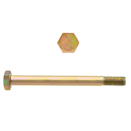 1/4"-28 x 6" Hex Head Cap Bolts Grade 8 UNF Zinc-Yellow PT | 105080-329