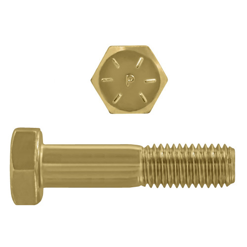 7/16"-14 x 2-1/2" Hex Head Cap Bolts Grade 8 UNC Zinc-Yellow PT | 105009-056