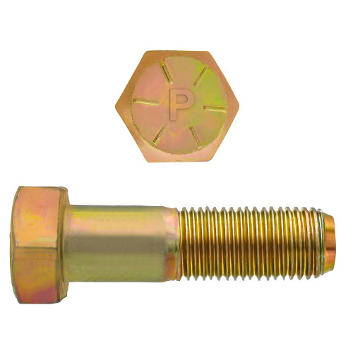 1/2"-20 x 2" Hex Head Cap Screws Grade 8 UNF Zinc-Yellow PT | 105080-586