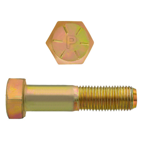7/16"-20 x 3-3/4" Hex Head Cap Screws Grade 8 UNF Zinc-Yellow PT | 105080-548