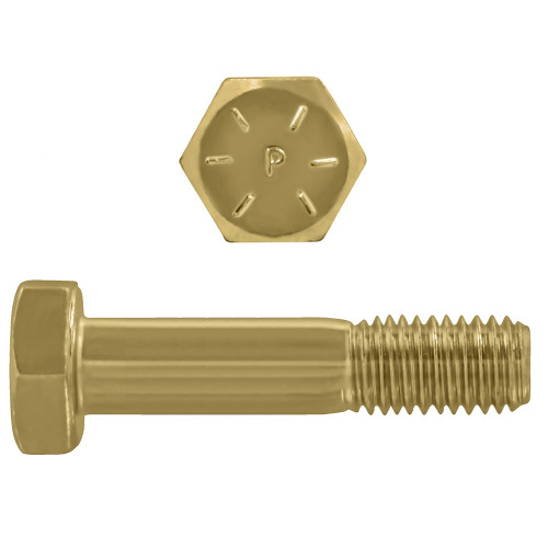 5/16"-18 x 3-1/2" Hex Head Cap Bolts Grade 8 UNC Zinc-Yellow PT | 105079-457