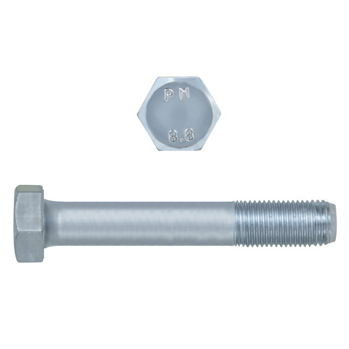 M12-1.50 x 80mm Metric Hex Head Cap Screws Class 8.8 Fine Zinc DIN960 PT | 105609-424