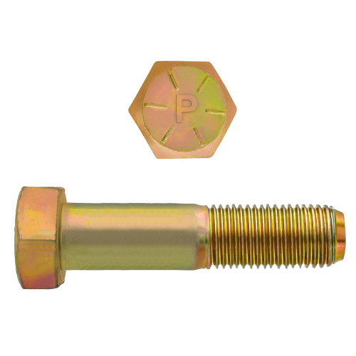 1/2"-20 x 3" Hex Head Cap Screws Grade 8 UNF Zinc-Yellow PT | 105080-590