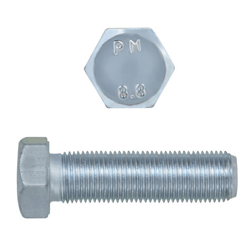 M10-1 x 30mm Metric Hex Head Cap Screws Class 8.8 Extra Fine Zinc DIN960 FT | 105610-370