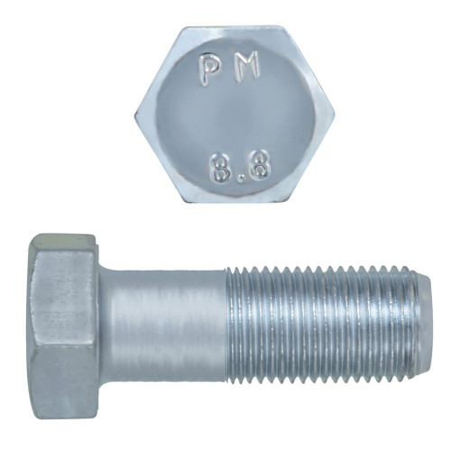 M18-1.50 x 60mm Metric Hex Head Cap Screws Class 8.8 Fine Zinc DIN960 PT | 105609-504