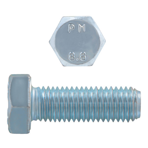 M20-2.50 x 50mm Metric Hex Head Cap Bolts Class 8.8 Coarse Zinc DIN933 FT | 105608-522