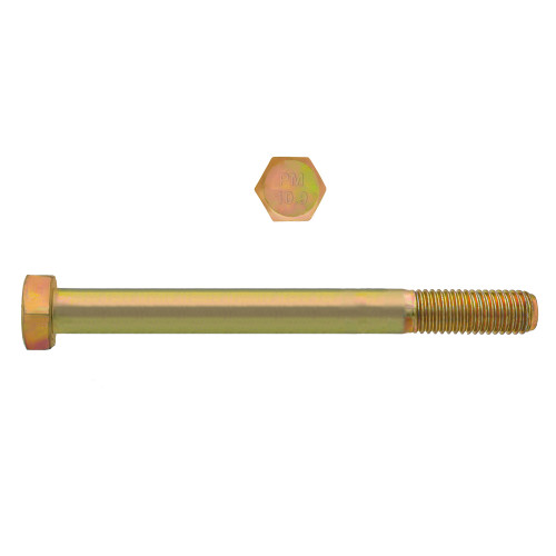 M10-1.50 x 80mm Metric Hex Head Cap Bolts Class 10.9 Coarse Zinc-Yellow DIN931 PT | 105613-380