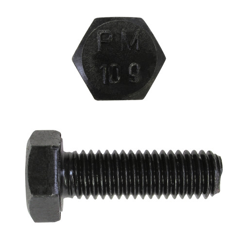 M6-1.00 x 20mm Metric Hex Head Cap Bolts Class 10.9 Coarse Bare Metal DIN933 FT | 105612-272