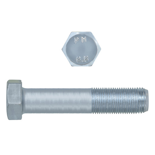 M16-1.50 x 90mm Metric Hex Head Cap Screws Class 8.8 Fine Zinc DIN960 PT | 105609-475