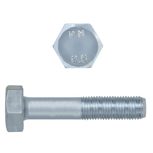 M8-1 x 40mm Metric Hex Head Cap Bolts Class 8.8 Fine Zinc DIN960 PT | 105609-322