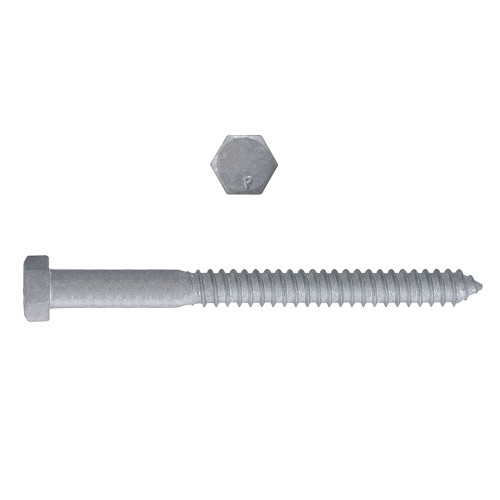 5/16" x 4" Hex Lag Bolts Steel Galvanized | 105854-459