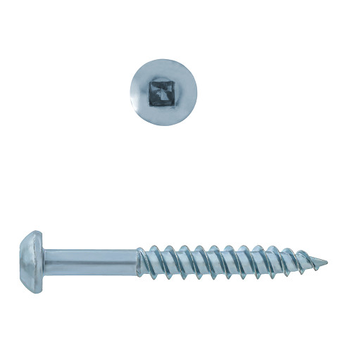 #10 x 1-1/4" Round Head Square Drive Wood Screws Zinc | 105198-195